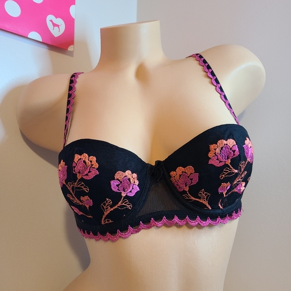 Gilligan & O'Malley Other - VTG Gilligan & O'Malley Beautiful Embroidered Demi Bra Size 34B